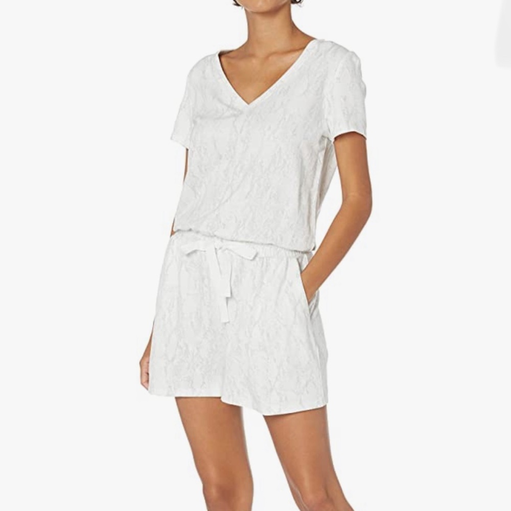 Daily Ritual Women's Short-Sleeve V-Neck Romper